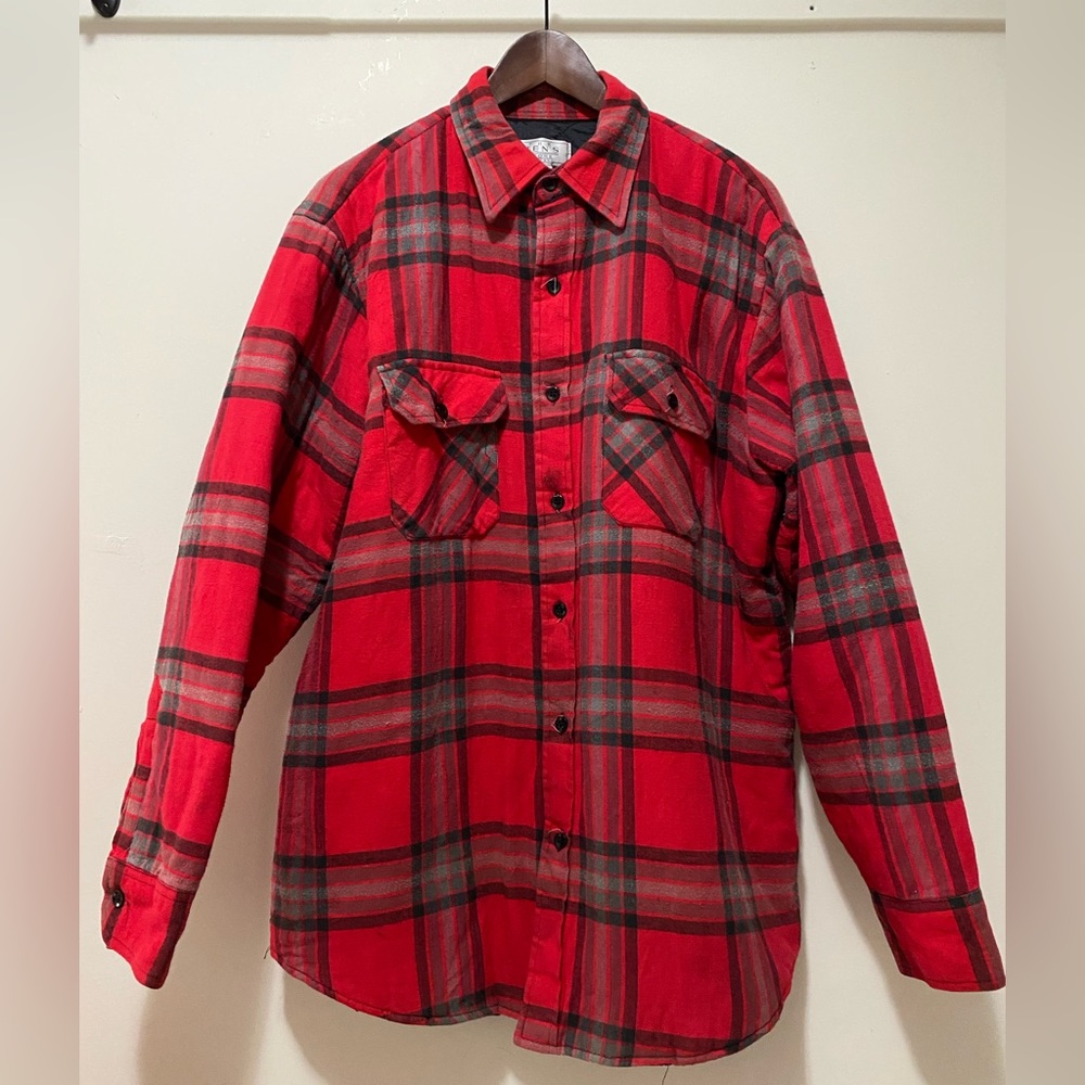 Vintage men’s flannel shirt with quilted lining